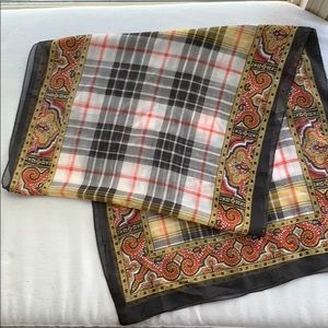 60x17.5” Plaid & Paisley Scarf